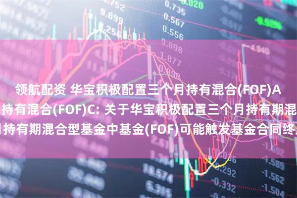 领航配资 华宝积极配置三个月持有混合(FOF)A,华宝积极配置三个月持有混合(FOF)C: 关于华宝积极配置三个月持有期混合型基金中基金(FOF)可能触发基金合同终止情形的提示性公告